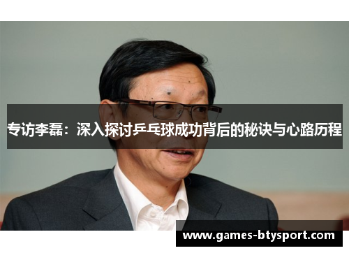 专访李磊：深入探讨乒乓球成功背后的秘诀与心路历程